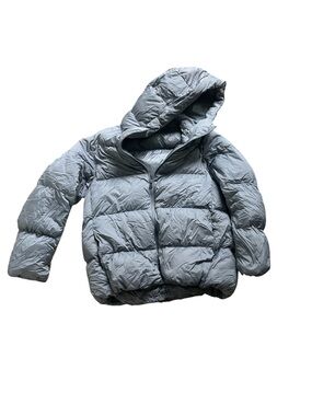 Uniqlo Light Gray Puffer Jacket with Hood